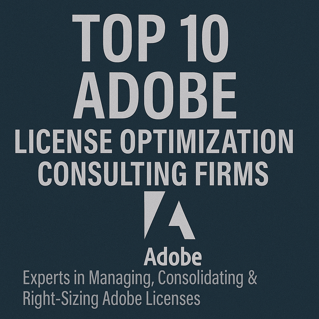 top 10 adobe license optimization consulting firms – experts in managing, consolidating & right sizing adobe licenses